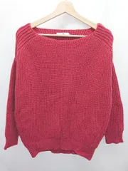 ◇ ⊆ URBAN RESEARCH Sonny Label 長袖 ニット サイズF レッド レディース E  【1410230007134】