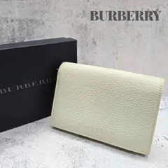 BURBERRY バーバリー 二つ折り 財布 クリーム系 箱付き ノバチェック レザー ブランド小物 ユニセックス