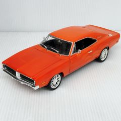 HotWheels ホットウィール 1/18 ダイキャストミニカー '69 ダッジチャージャー オレンジ 60年代アメ車 DODGE CHARGER■