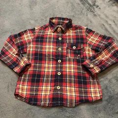 ダブルビー ミキハウス チェックシャツ ネルシャツ 120cm
