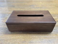 【訳アリ品】ウォールナット　無垢材使用の本物！ティッシュボックス　ティッシュケース　レギュラー 070603F