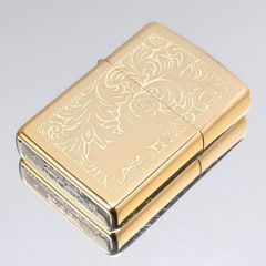 アラベスク四面加工✧zippo 送料無料 ブラス 両面 レトロ - メルカリ