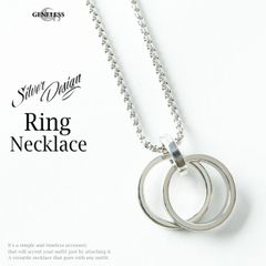 ネックレス メンズ チェーン リング アクセサリー ペンダント リングネックレス プレゼント 贈り物 おしゃれ お揃い メンズネックレス 全1種 ジェネレス
