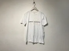 本物アルマーニエクスチェンジARMANI EXCHANGEコットンロゴ刺繍半袖Tシャツメンズサーフアメカジミリタリーストリートスケーターワークビジネススーツモードゴルフインナー白ホワイトSモーリシャス製
