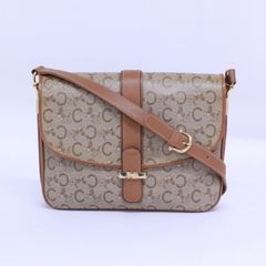 【CELINE セリーヌ】マカダム バッグ ショルダーバッグ ベージュ PVC M02