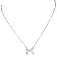 ヴァンドーム青山 Vendome Aoyama PT950 リボンネックレス