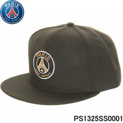 PARIS SAINT-GERMAN パリ・サンジェルマン PS1325SS0001 ブラック キャップ アジャスタブルキャップ ロゴキャップ PSG【パリサンジェルマンキャップ PS1325SS0001 PSGロゴキャップ スナップバックキャップ サッカー