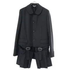BLACK COMME des GARCONS ブラック コムデギャルソン 21SS カッティングポリエステルベルテッドジャケット 1G-J015 ブラック Lのサムネイル