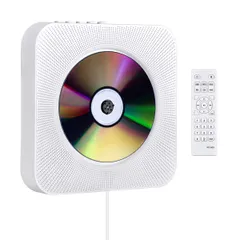 CDプレーヤー 壁掛け ディスクプレーヤー 1台多役 bluetooth Gueray ポータブル CDプレイヤー USB対応 microSD LEDディスプレイ 新バージョンのリモコン付き 音楽再生/語学学習/胎児教育 日本語説明書付き