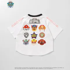 子供服 Tシャツ キッズ パウパトロール 男の子 女の子 半袖 BREEZE 綿100% 130cm 120cm 110cm 100cm 90cm 80cm 春 夏 秋 キャラクター グッズ パウパト 誕生日 幼稚園 保育園 小学生 園児 ブランド 黒 白