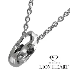【新品】ライオンハート  LION HEART ネックレス ペンダント  ウェーブダブルリング サージカルステンレス製 シルバーIP ユニセックス 03NE0045SV【国内正規品】