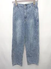 ◇ Θ GLOBAL WORK ハイウエスト　ワイド デニム ジーンズ パンツ サイズM ブルー系 レディース P  【1409250039522】