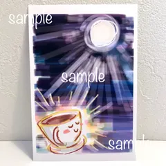 コーヒー オリジナル イラスト ポストカード【No.6】
