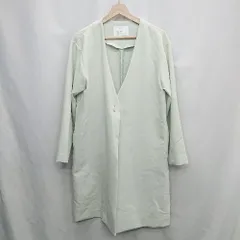 ◇ ⊇ INDEX インデックス 長袖 ノーカラーコート サイズM グリーン レディース E  【1503050016261】