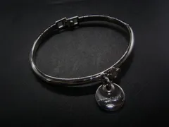 ■美品■ MARC JACOBS マークジェイコブス フラワー 花 ラインストーン ブレスレット バングル アクセサリー シルバー系 DJ2622