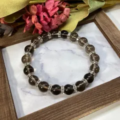 スモーキークォーツ パワーストーン ブレスレット 10mm 天然石　 / メンズ レディース 男性 女性 幸運 厄除け 魔除け お守り(シルバー)☆