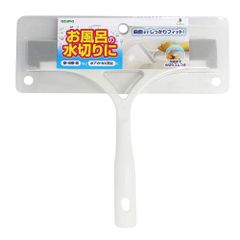 【迅速発送】アズマ バス用水切りワイパー お風呂用水切りワイパー 水切り幅:約22cm(サイド部:約3.5cm) ホワイト お風呂の水切りに!両端まで水切りゴムつき! BT758 商品サイズ:奥行2.5×高さ21cm