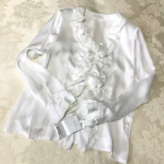 新品　Sanpigalle　セレモニー　オーガンジー　長袖　フォーマルブラウス　スーツ　フリル　入学式　卒業式　入社式　会議　秘書　食事会　デパート　百貨店冠婚葬祭  大人女子 ブラックフォーマル　 レディーススーツ フォーマル ナラカミーチェ シャネル