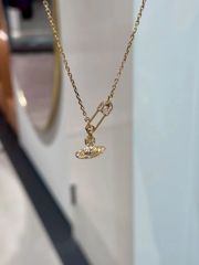 Vivienne Westwood ピンチェーンネックレス-ゴールド