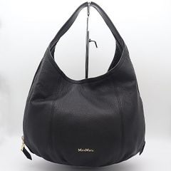 MaxMara マックスマーラ ワンショルダーバッグ レザー 黒 金ロゴ y2k 