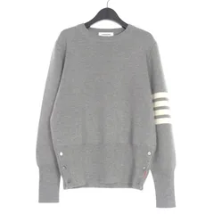 トムブラウン THOM BROWNE 4bar ミラノステッチ クルーネックニット セーター 4 グレー MKA189A-00014055 国内正規のサムネイル
