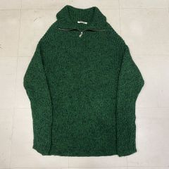 AURALEE オーラリー 22AW　WOOL BABY ALPACA MIX RIB KINT ZIP TURTLE　ジップニット　A22AP01BL SIZE 3 【中目黒R04】