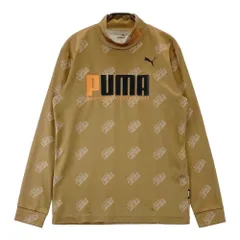 サイズ：M PUMA GOLF プーマゴルフ  モックネック 長袖Tシャツ プリント  ベージュ系 [240101454663] ゴルフウェア メンズ ストスト