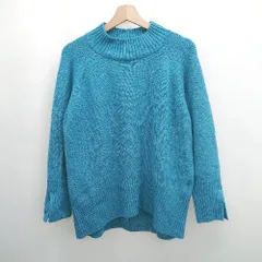 ◇ ⊇ LOWRYS FARM ローリーズファーム ハイネック 長袖 ニット サイズフリー ブルー レディース E  【1505290004060】