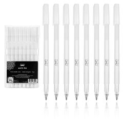 【即日発送】ホワイトペン 8本パック Pen- ホワイトゲルペン アーティスト用 ホワイトゲルペン ホワイトインクペン ブラックペーパー用ホワイトペン Mr. ホワイトドローイングペン ホワイトアートペン アーティスト用ホワイトペン クリスマスギフト