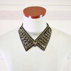 ● つけ襟ネックレス ノーブランド ビジュー 黒