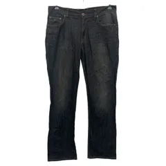 TOMMY HILFIGER デニムパンツ W36 トミーヒルフィガー ブラック ジップアップ ビッグサイズ カジュアル 古着卸 アメリカ仕入 2504-159