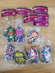 未使用　仮面ライダーシリーズ レジェンドライダー カプセルラバーマスコット6 計7種セット 【E3223-001】▶110