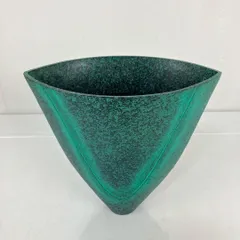 池坊 草月流 グリーン 花瓶 花器 陶器 緑 青銅色 フラワーベース