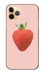 arrows N F-51C ケース カバー アローズNF-51C スマホケース ハードケース いちご 苺 イチゴ フルーツ 果物 韓国 かわいい シンプル ワンポイント カラー01