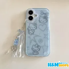 新品 iPhone16ケース ハローキティ ストラップ付き 落下防止 iPhone15対応 スマホカバー ファッション