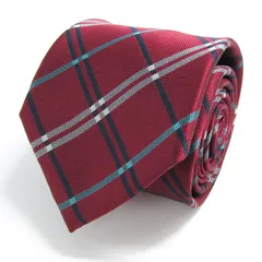 バナナリパブリック ブランド ネクタイ 格子柄 ワンサイズ PO メンズ レッド Banana Republic 【中古】