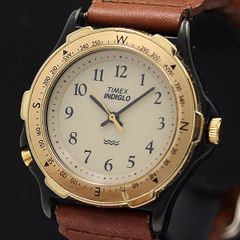 TIMEX ADVENTURER INDIGLO ダークブラウン 稼働品 - メルカリ
