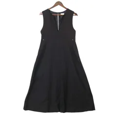 GREEN LABEL RELAXING ユナイテッドアローズ 通年 ストレッチ★ ジャンパースカート ワンピース Sz.F レディース 黒