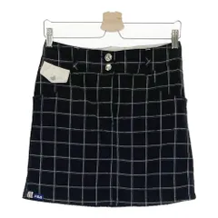 サイズ：M FILA GOLF フィラゴルフ  インナー付 ストレッチスカート チェック柄 ブラック系 [240101238315]# ゴルフウェア レディース ストスト