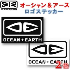 O&E オーシャンアンドアース ロゴ ステッカー シール ブラック ホワイト・クリア OCEAN&EARTH オーシャン&アース サーフィン サーフボードのサムネイル