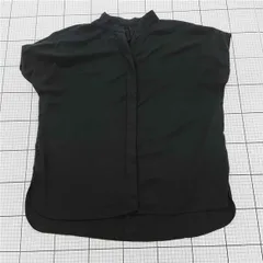 ◇ ⊂ antiqua patterntorso アンティカ 半袖 スキッパー シャツ ブラウス サイズF ブラック系 レディース E  【1508260058766】