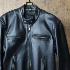 KADOYA K'S PRODUCT ブラック シングルライダースジャケット 革ジャン 襟付きシングル レザージャケット｜カドヤ公式