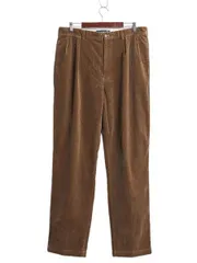 【お得なクーポン配布中!】 90s ポロゴルフ ラルフローレン 太畝 コーデュロイ パンツ メンズ 36 34 古着 90年代 オールド ストレート スラックス ツータック ブラウン