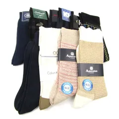 アクアスキュータム/カルバンクライン他 靴下 10点セット 未使用 クルーソックス ブランド まとめて 大量 メンズ