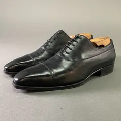 2a16 Enzo Bonafe エンツォ ボナフェ ストレートチップ 内羽根 ドレスシューズ 8 1/2 ブラック レザー イタリア製 ビジネス フォーマルのサムネイル