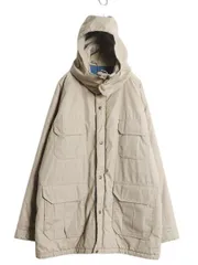 【お得なクーポン配布中!】 80s USA製 ウールリッチ 中綿 マウンテン パーカー ジャケット メンズ L / ヴィンテージ 脱着 フード キルティング ライナー付き ベージュ