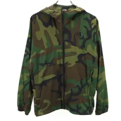 THE NORTH FACE ザノースフェイス 迷彩柄 ノベルティスワローテイル フーディー ナイロンジャケット M カーキ アウトドア NP71525 メンズ 古着