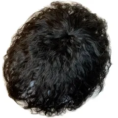 Luce brillare 部分ウィッグ ヘアピース メンズ レディース カール ルスブリラーレ ウェーブ かつら 男性 女性 薄毛 脱毛 部分カツラ 医療用 カツラ つむじ 頭頂部 人毛 国内メーカー つむじにパーマ＋ ナチュラルブラ [ナチュラルブラック]