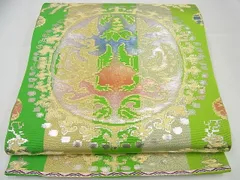 平和屋本店□最高級 龍村平蔵製 本袋帯 円文白虎錦 金銀糸 逸品3s3802  