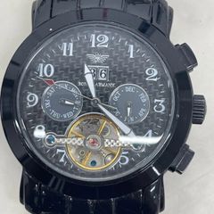 DOMINIC オートマチック DOMINIC 自動巻き手巻き21石 裏スケ オープンハート 機械式 稼働品